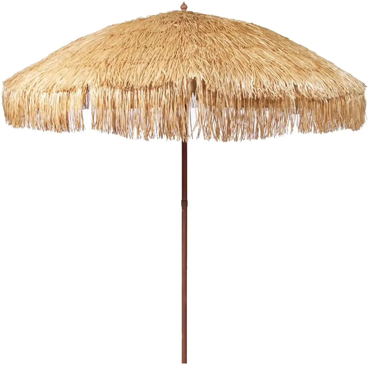 Tiki Umbrella Hawaiian Style Beach Patio Umbrella 8 Ribs UPF 50+ with Tilt Carry Bag for Patio Garden Beach Pool