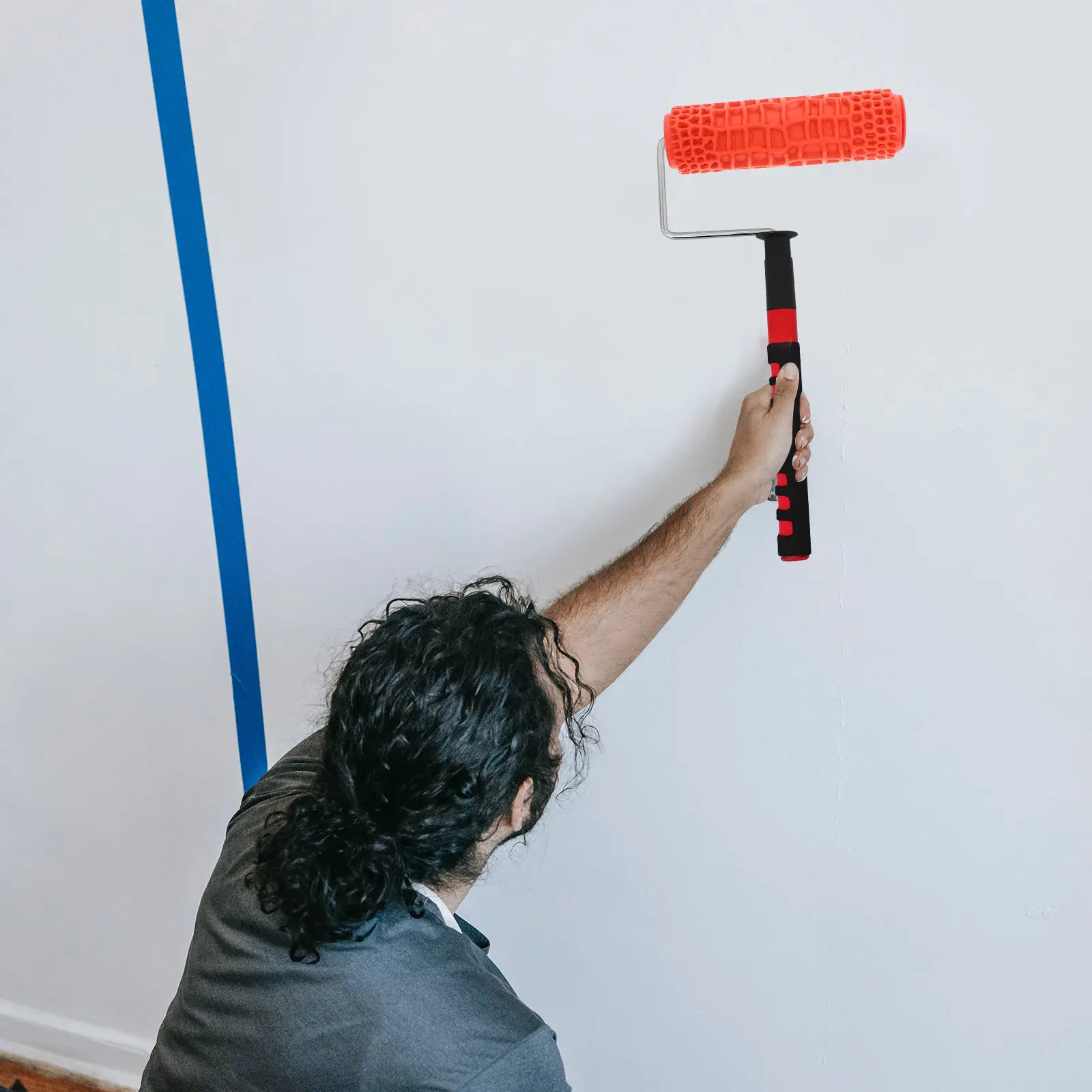 

Рамка для малярного валика, ручка-держатель для валика, кисть, принадлежности для покраски дома, 9 дюймов, инструменты для ремонта стен, складная подставка для валика, портативный инструмент для работ