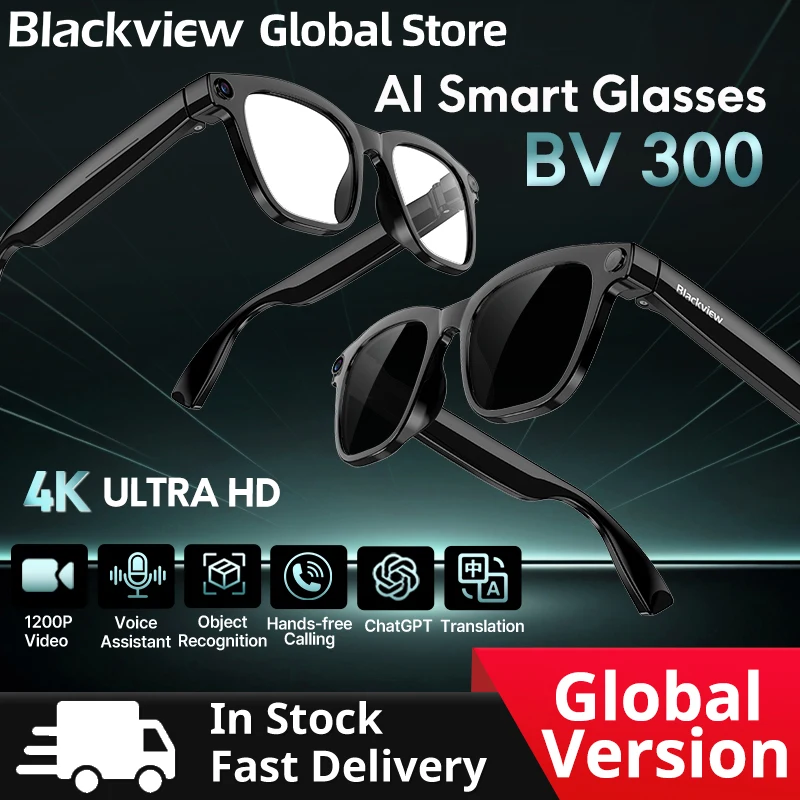 AIスマートグラス「Blackview BV300」クーポン【JPA04】でさらに645円OFF