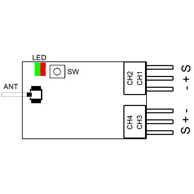 AFRC-RXF6602 Mini ricevitore per Futaba S-FHSS FASST 6EX, 7C, TM-7, TM-8, T8FG, T10C, TM-10, T10CG, T12Z, T12FG, TM-14, T14MZ, T18