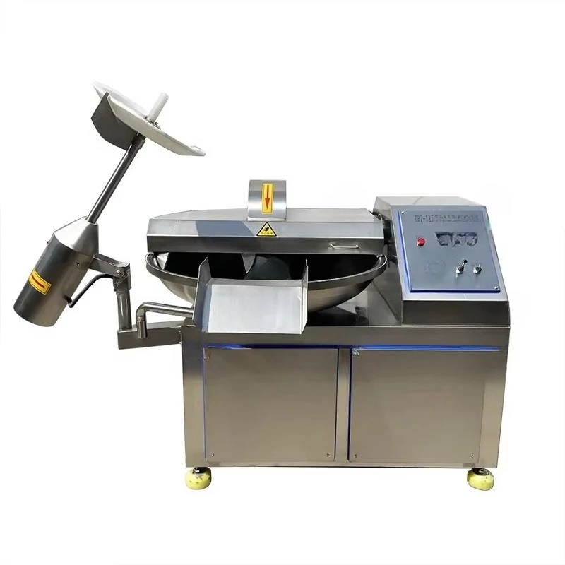 Automatic large and high speed sausage vegetable shredder vacuum meat bowl shredder