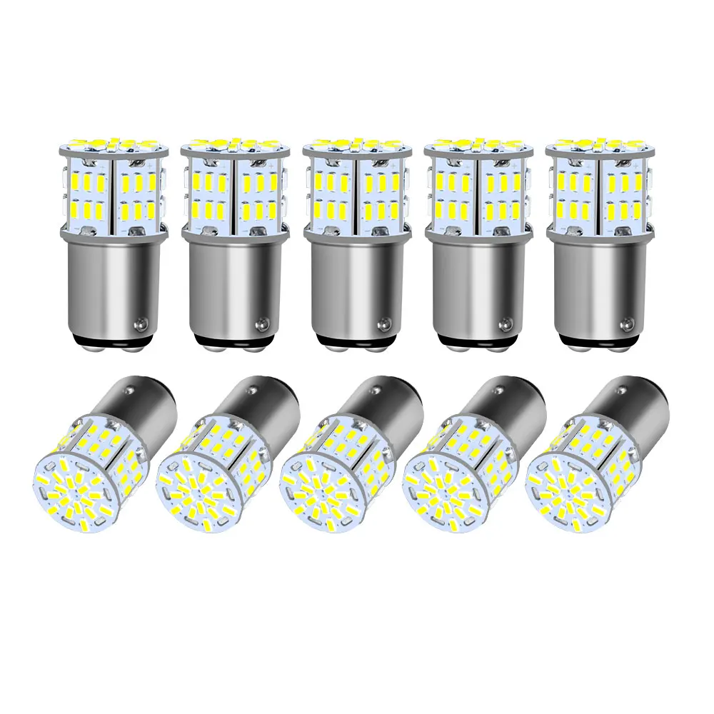 2/4/6/10PCS Ultra Helle P2MAX Led-lampen 1156 BA15S S25 G18 P21W 1157 BAY15d P21/5W 12V Weiß Auto Bremse Reverse Nebel Stick Lichter