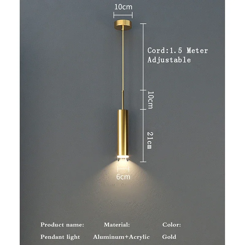 Lampada a sospensione moderna a striscia lunga GU10 lampada a sospensione per lampada da cucina camera da letto Hotel caffetteria casa con lampada a sospensione