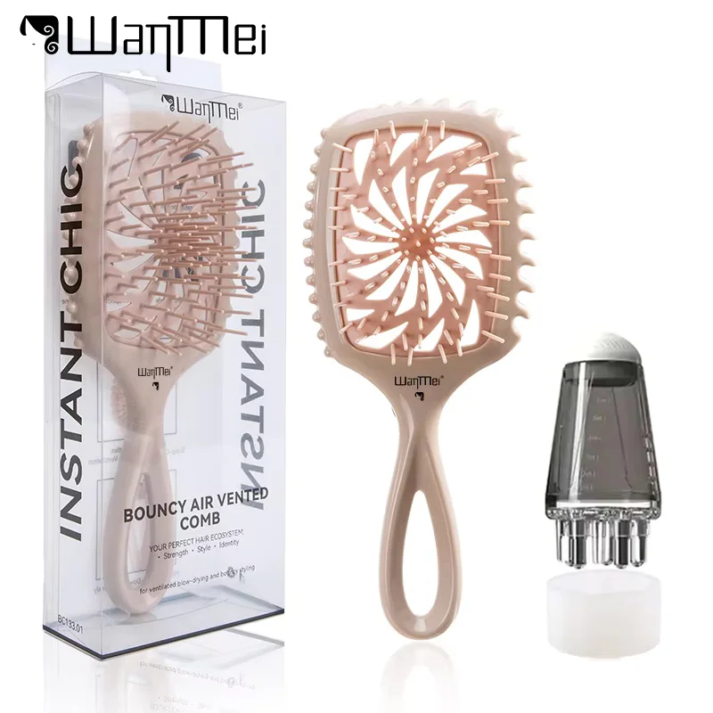 

2pcs/set Whirlwind Scalp Massage Comb with Scalp Applicator Liquid Essential Oil Portable Mini Massageer Hair Root Care Kit