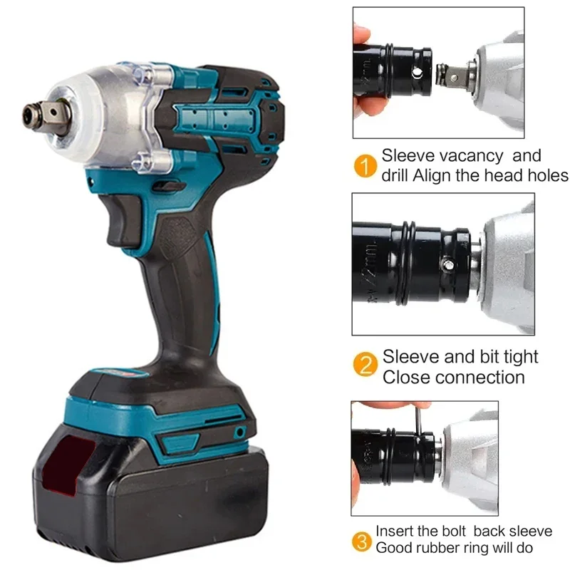 

2 IN 1 Electric Impact Wrench 1/2 Screwdriver Socket Wrench For Makita 18V Battery BL1850 Cordless Electric Wrench Power Tools