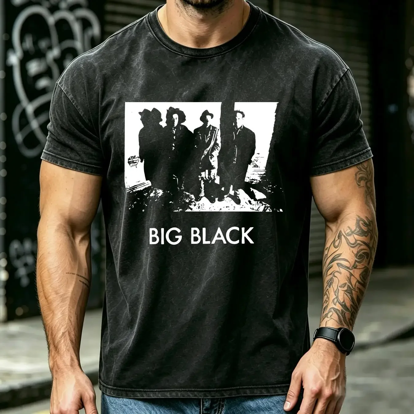 washed T Shirt Big Black Peel Session Steve Albini Sessions S 234XL NG2302 long or short sleeves vintage Washed Comfortable