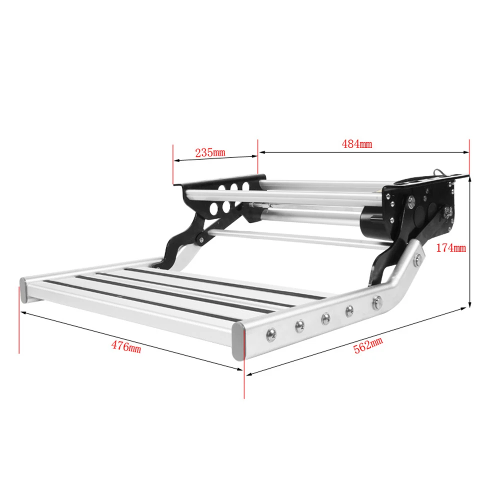 Manual Folding Ladder At The Entrance Of The RV Step By Step Aluminum Alloy RV PedalTelescopic And Anti Slip Accessories