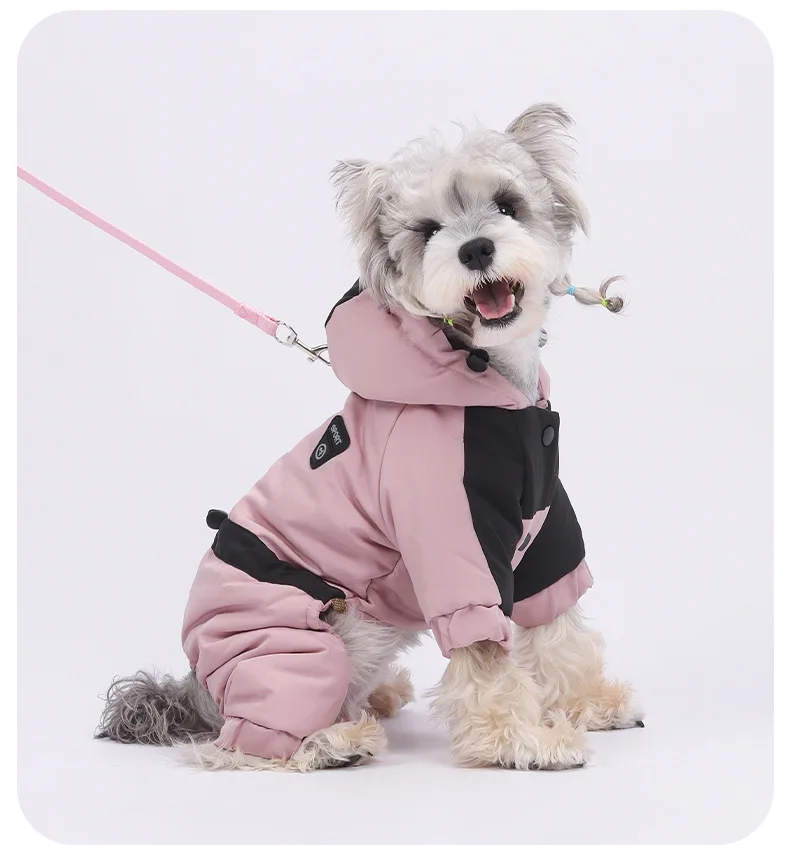 Source factory cross-border pet dog clothes autumn and winter waterproof thickened warm dog clothes pet four-legged cotton