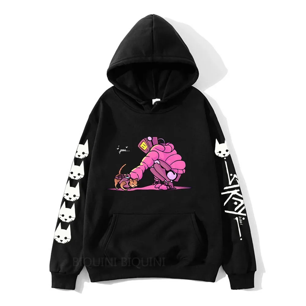 Stray Game Momo and Cat Cartoon Hoodies Men/Women StrayCat StrayMomo StrayGame Sweatshirts Long Sleeve Autumn/Winter Streetwear