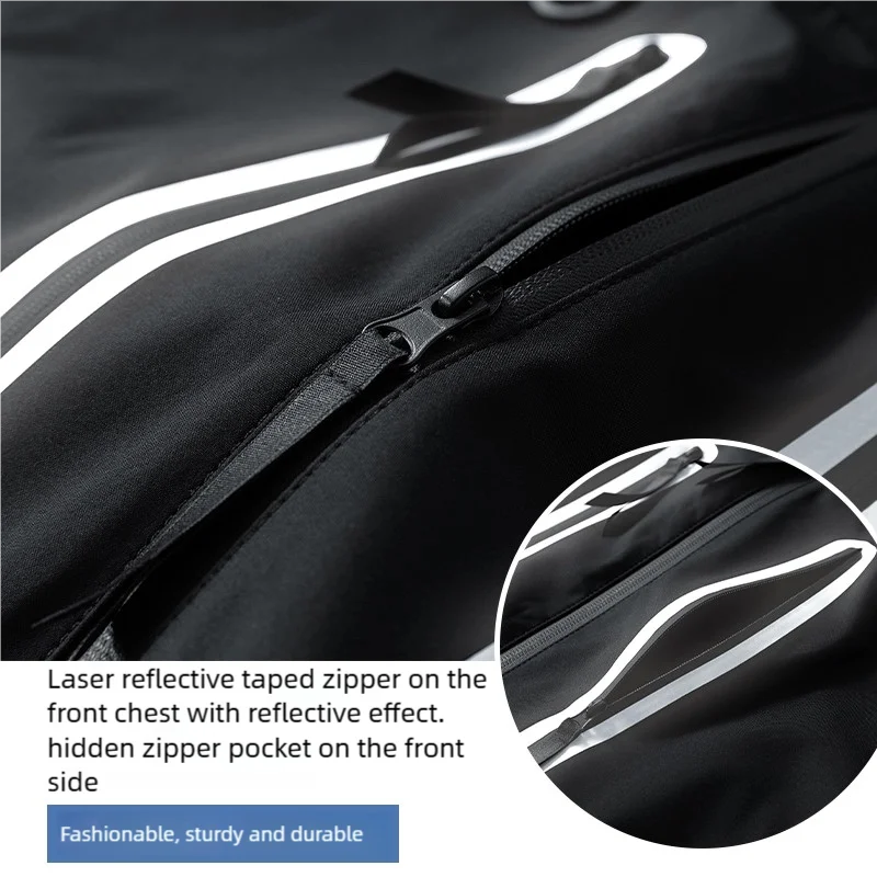 Women's Outdoor Waterproof Windproof Breathable Jacket with Reflective Strips for Hiking And Camping