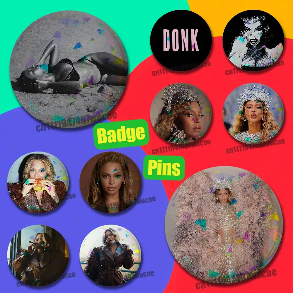 For B-Beyonce Morning Dew Donk Badge Cover Custom Pin Insignia Emblem Round 25mm 44mm Laser Film