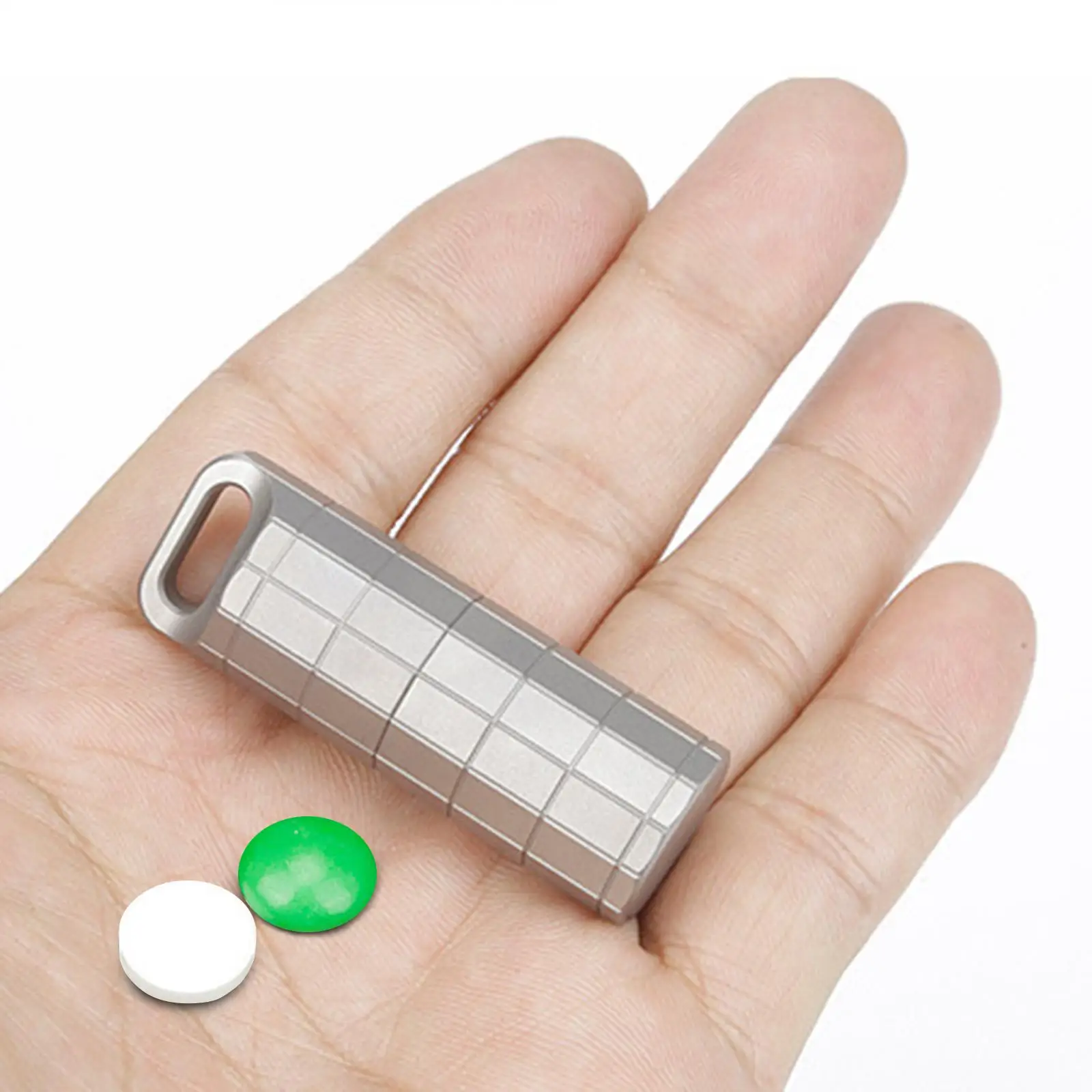

Portable Box Keychain Airtight Holder Key Chain Storage Tank