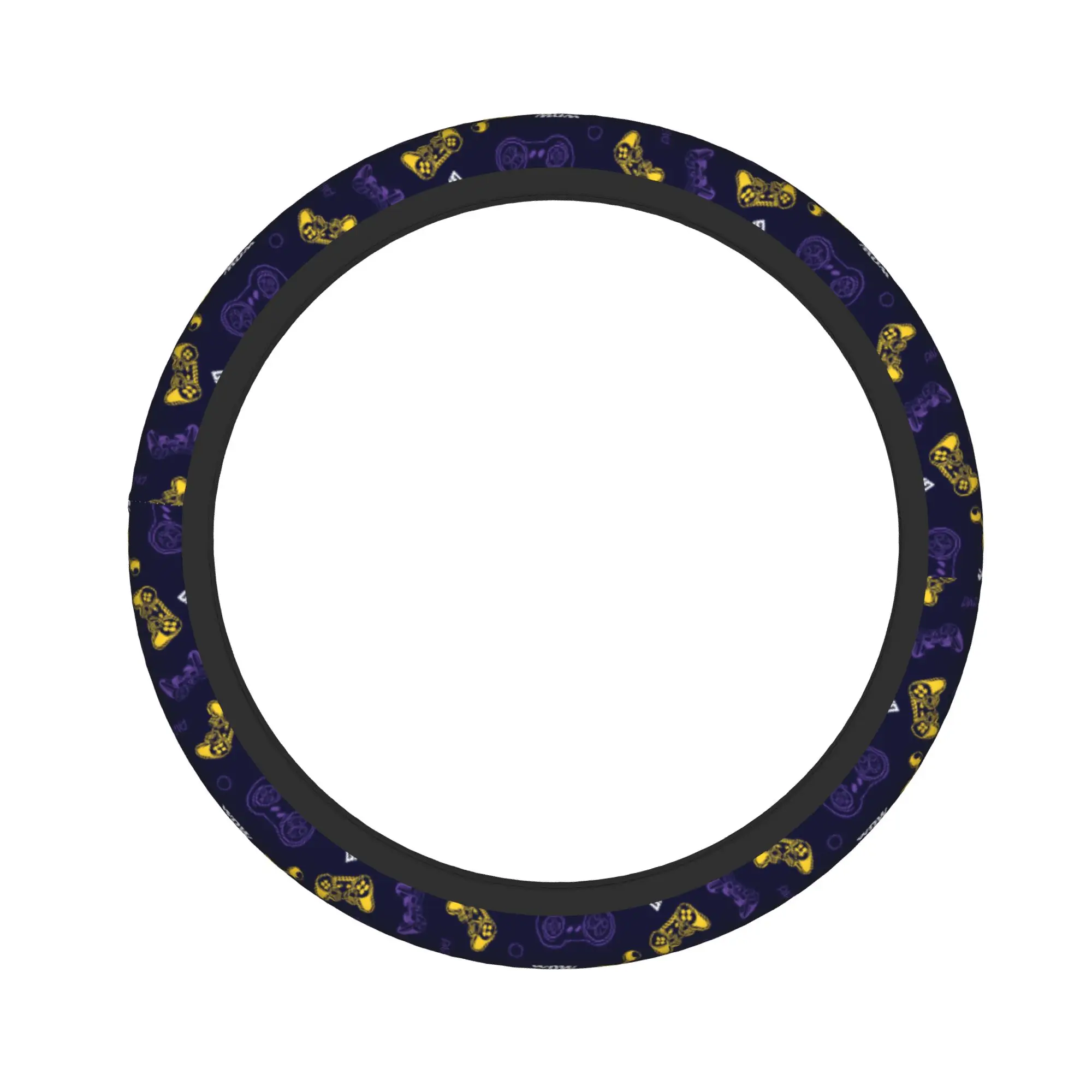 Game Controller Pattern Car Steering Wheel Cover 37-38 Anti-slip  Auto Steering Wheel Protector Colorful Interior Accessories