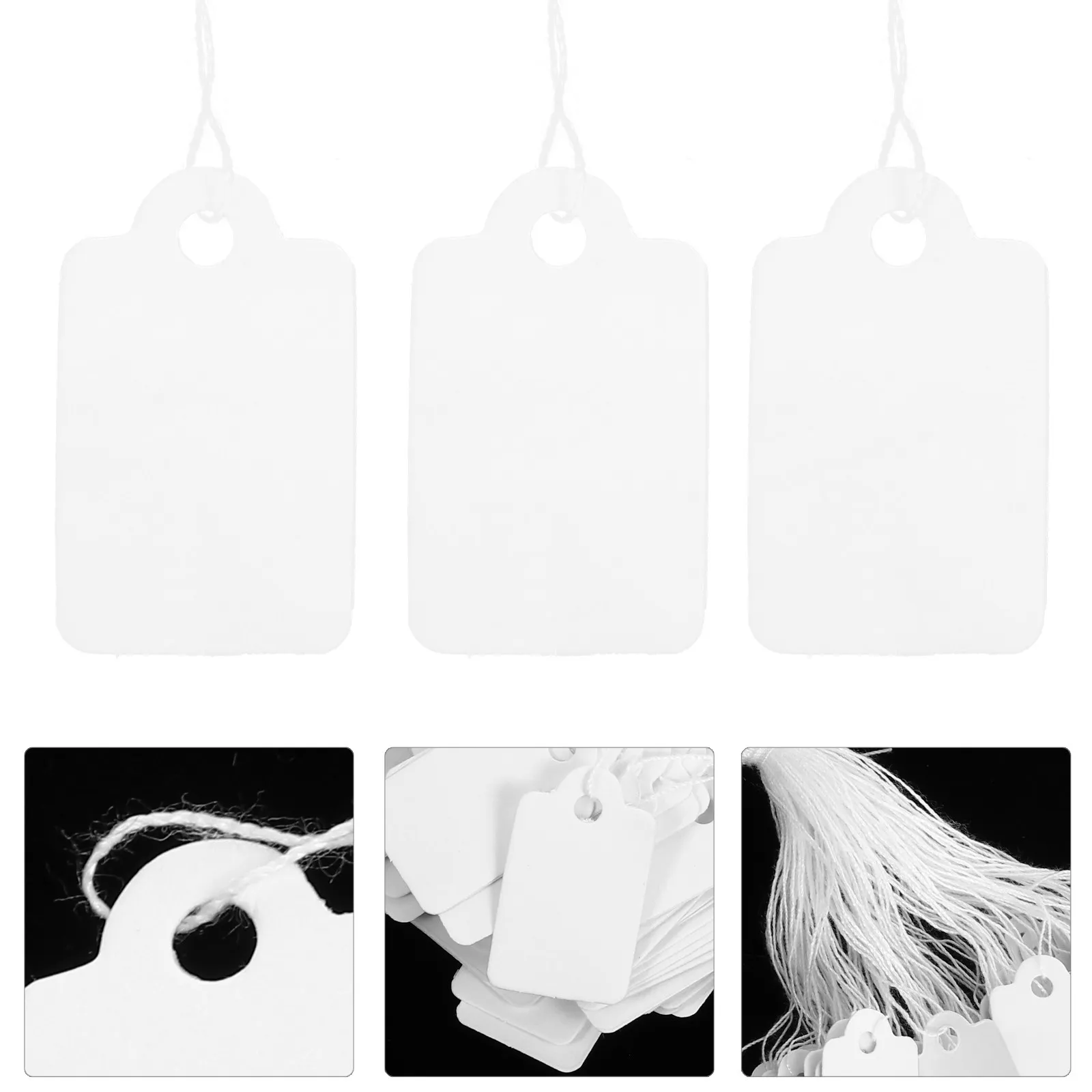 

90 шт. ценников для ювелирных изделий, подвесных этикеток с нитками, пустых этикеток для записей, демонстрационных бирок для одежды и аксессуаров, для управления розничной торговлей