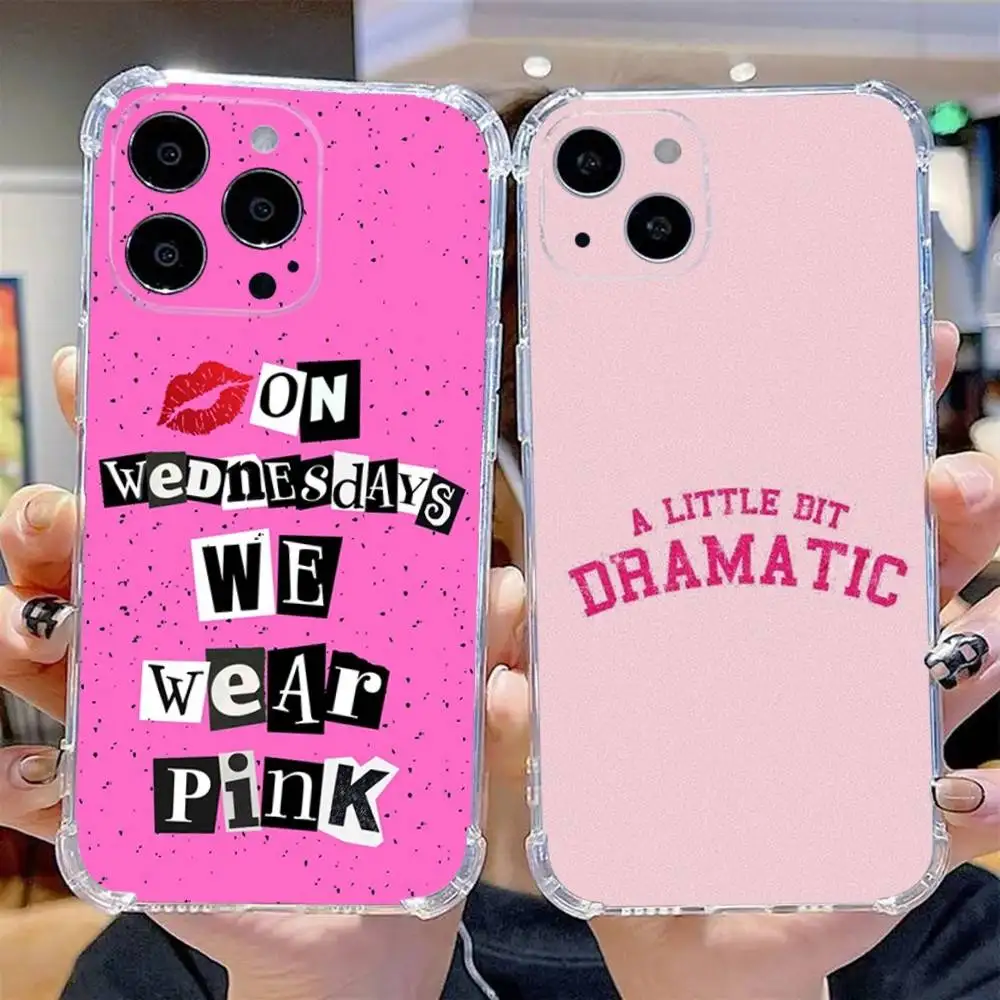 

Kiss M-Mean Girls Phone Case For iPhone 16,15,14,13,12,11 Pro,Max,Plus,X,XS,XR,SE,Mini Transparent Silicone Soft
