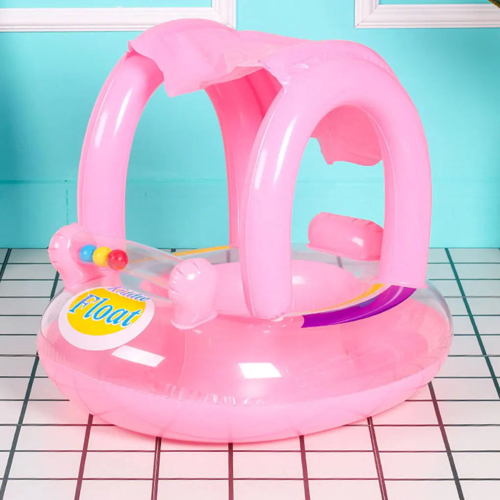 PVC met kinderen opblaasbaar met zonwering zwemring opvouwbare ring vervagen opblaasbaar zwembad speelgoed zwembadvlotter