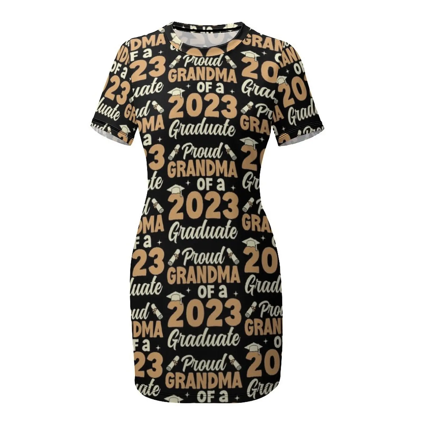 فخور الجدة لعام 2023 تي شيرت خريج فستان بأكمام قصيرة ملابس نسائية فستان حفلة موسيقية فستان جنية