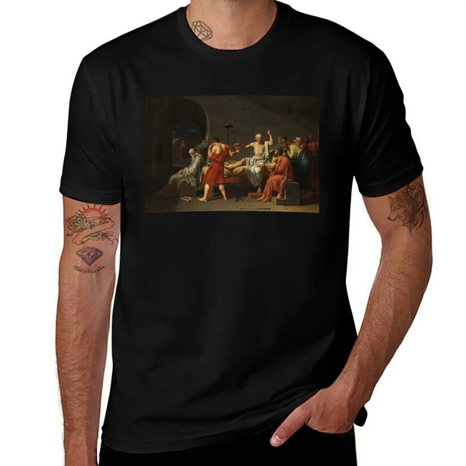 

The Death of Socrates - Jacques-Louis David T-Shirt Casual All Match Short Sleeve T-Shirt