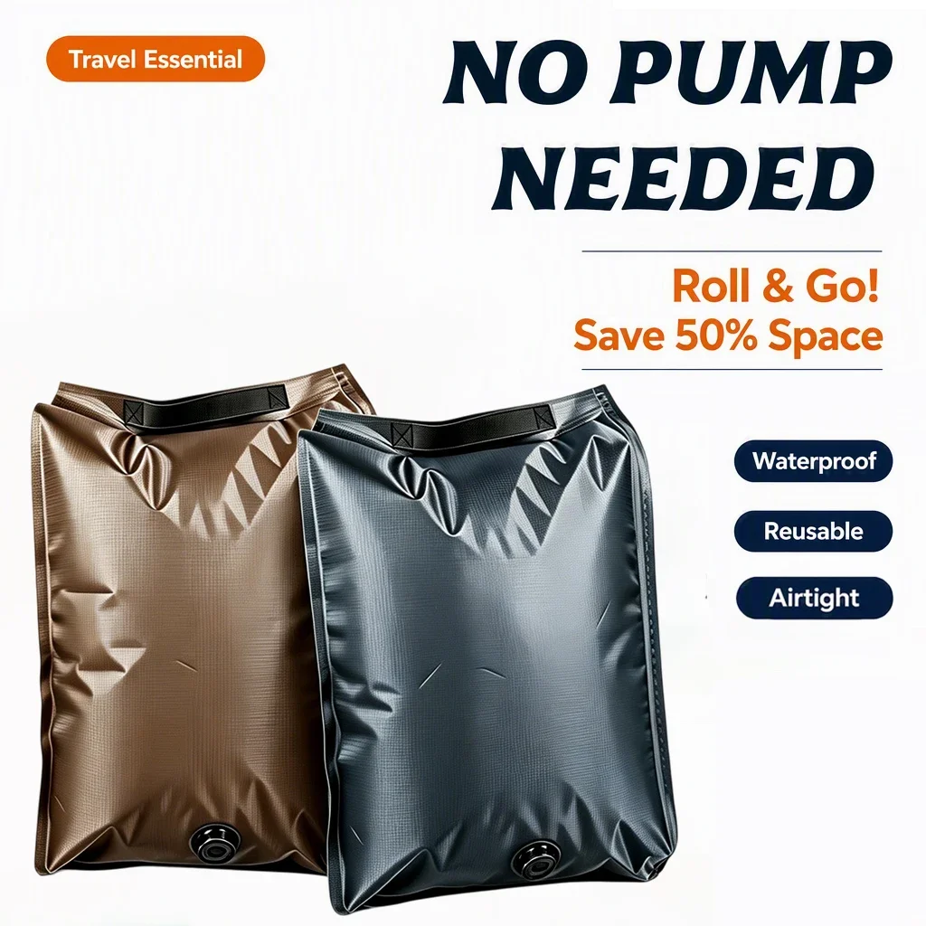Fabric Vacuum Compression Bags For Travel Essentials Bag, Organizers Storage For Clothes Accessories Packaging Bags Travelbag