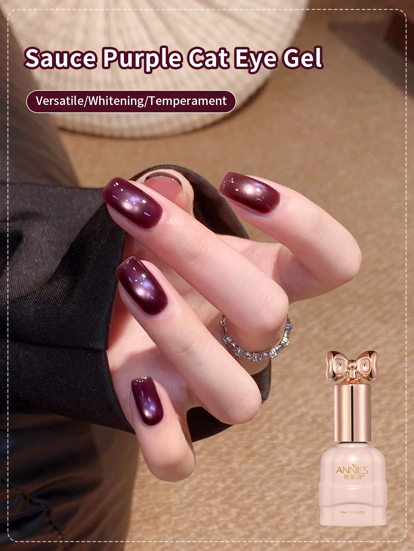 10 ml Lila Kristall Cat Eye Gel Nagellack Magnetische Soak Off UV Soak Off Gel Lack Lavendel Cat Eye Gel