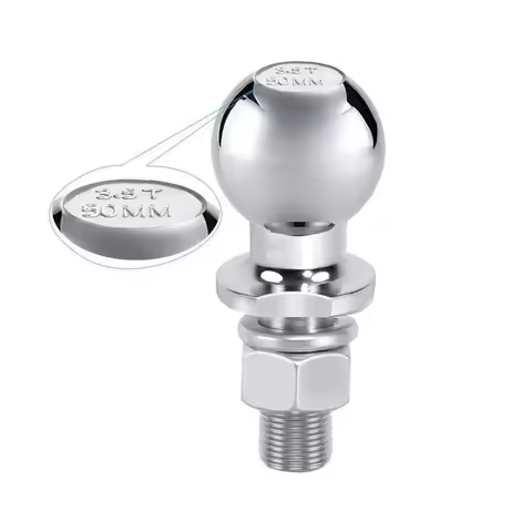 M22 50mm 3.5T Chrome Hitch Mount Tow Ball Shank Dia Capacity Coupling Trailer Parts RV Camper Caravan Parts