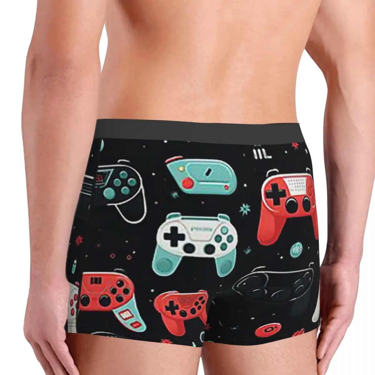 Celana Dalam Boxer Pola Gaming - Celana Dalam Pengontrol Game Pakaian Dalam Pria Nyaman untuk Hadiah Pacar Pria Homme