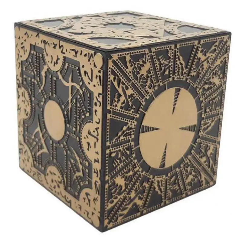 1:1 Hellraiser Puzzle Box Moveable Lament Horror Terror Figures Film Serie Hellraiser Cube Fully Pinhead Prop Figurine Toy