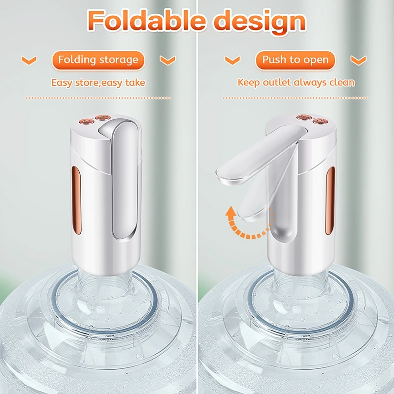 실용적인 물병 펌프 USB 충전 터치 컨트롤 배럴 스위치, 가정용 주방용 전기 물 디펜서
