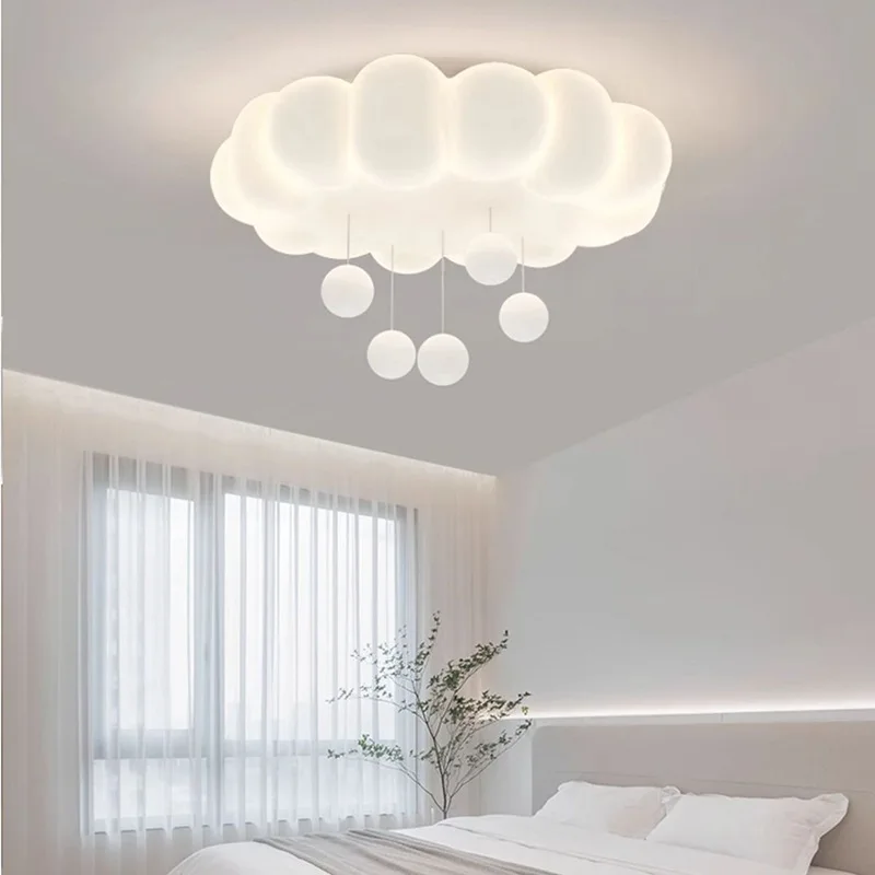 French Cream Style Pumpkin Star Ceiling Lamp LED Creative Living Room Ceiling Chandelier Room Decoration Pendant Light