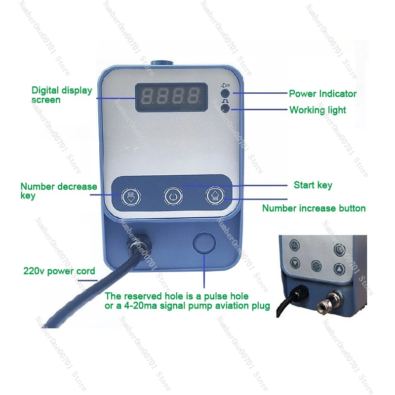 0-70L/H Adjustable Acid Chlorine Chemical Dosing Pump Electronic Metering Pump for Swimming Pool