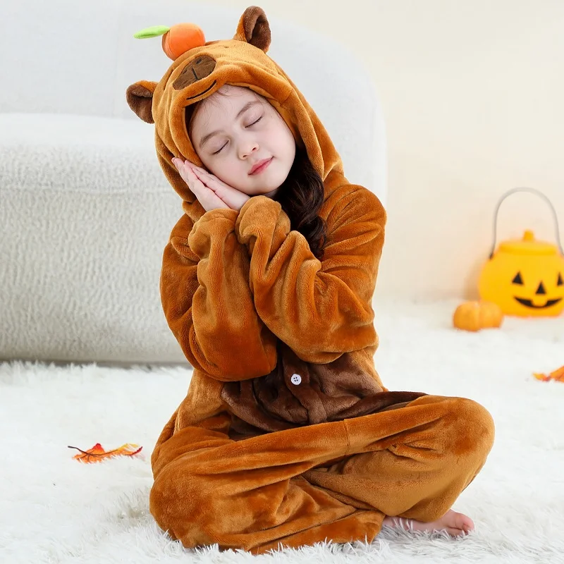 MICHLEY Löwen-Kinder-Schlafsack, Flanell-Decke, Schlafanzug 3-12 Jahre, Kapuzenpyjama, Kostümkleidung, Jumpsuit für Jungen und Mädchen – Detail 26