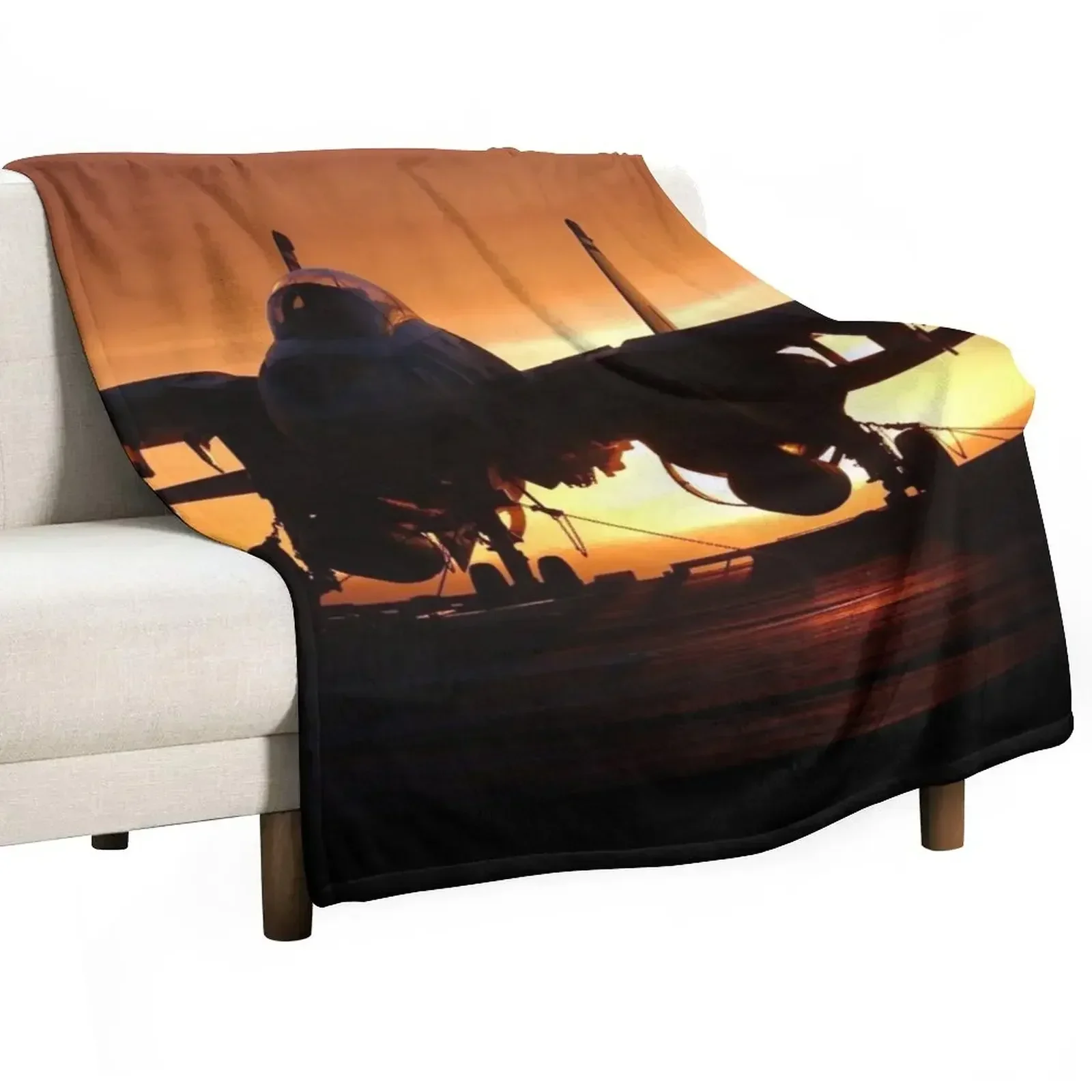 Grumman F-14 Tomcat Throw Blanket Bed Fashionable Cute Thins Blankets