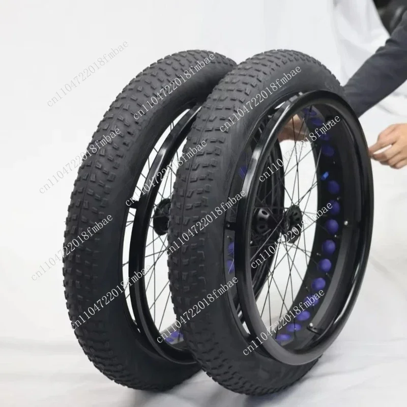 24 Inch x4.0 Fat Tire Wheelchair Wheel Beach Wide Tire Snow Wheels Spare Parts for Outdoor Mobility