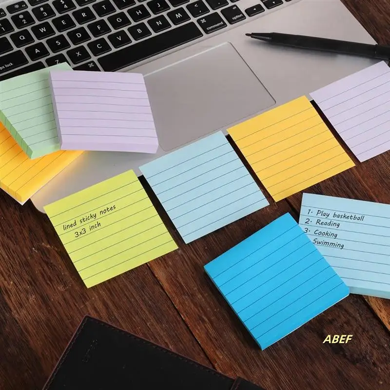 منصات متعددة الألوان المسيل للدموع ملاحظة ورقة ملاحظات لاصقة ألوان مختلفة، ورق ملاحظات مبطن