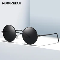 Nuevas gafas de sol polarizadas clásicas para hombre, gafas de montura redonda retro para mujer, gafas de sol de color flash multicolor a la moda