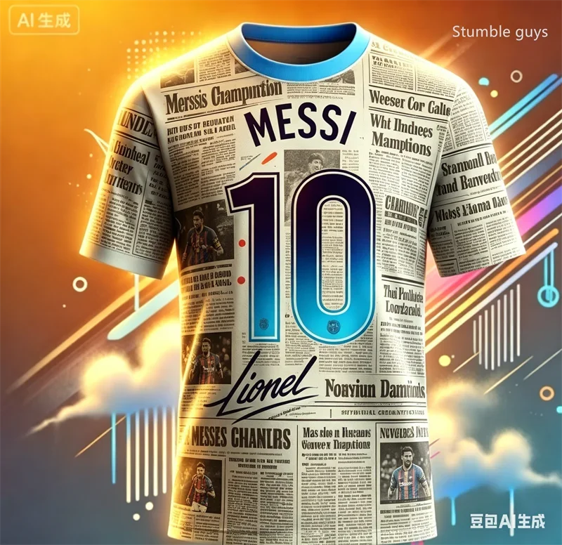 Summer Casual Men Messi Pattern Football T-shirt Short Sleeve Sports Jersey Kids Boys Tee Outdoor Running Training