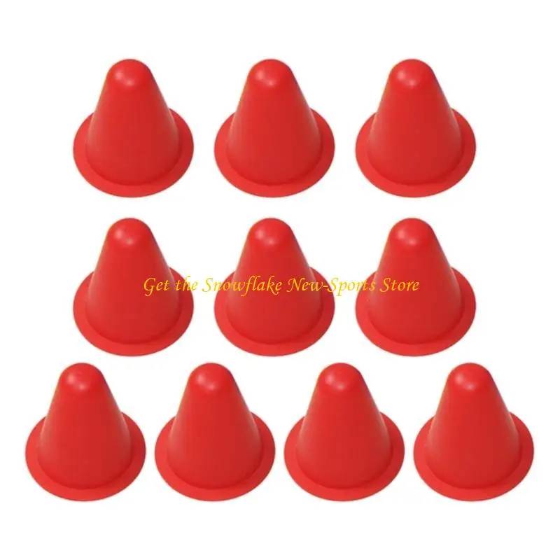 

E56D 10 Pcs Mini Cones Sport Training Agility Marker Cone Roller Marking Cup