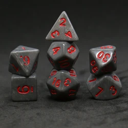 7pcs Marble Style Dice Set, Polyhedral Dice Board Game, Entertainment dice set, Game Gathering Dice, Interests and Hobbies Dice