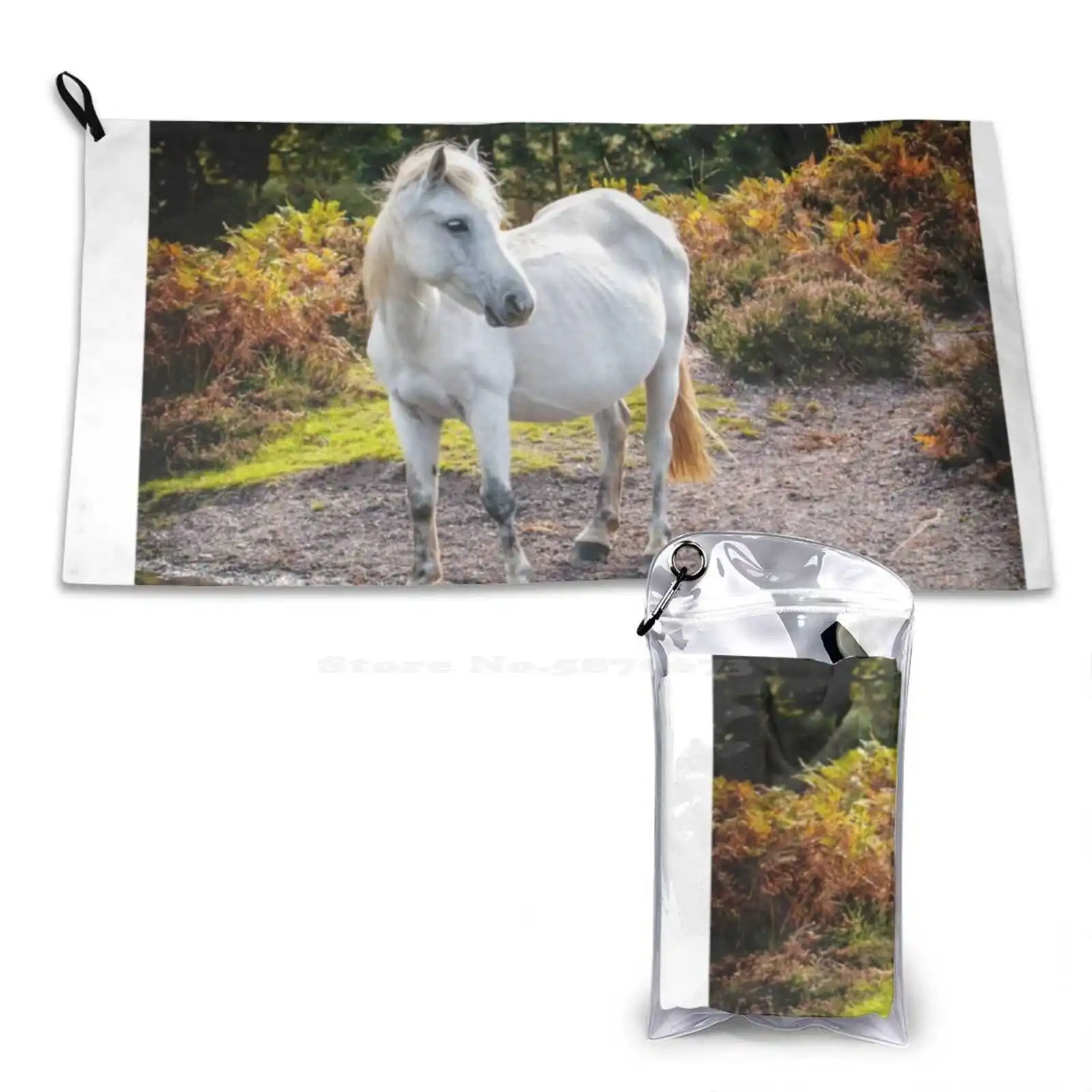 柔らかい反射タオルパターン,手ぬぐい,新しい森の動物,自然,哺乳動物,輸送フード,乗馬のたてがみの尾