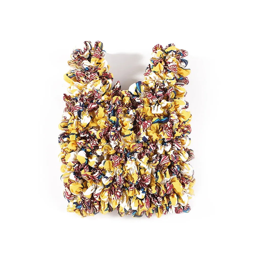 

Creative Bubble Stretch Bag Multi Purpose Flower Pleated Flexible Shopping Bag Chiffon Handheld Foldable Storage Bag Travel