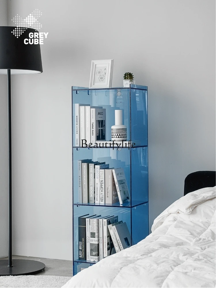 Nordic Bookshelf Simple and Light Luxury Display Cabinet Multi-Layer Storage Ideas Bookcase Bathroom Rack Shelf