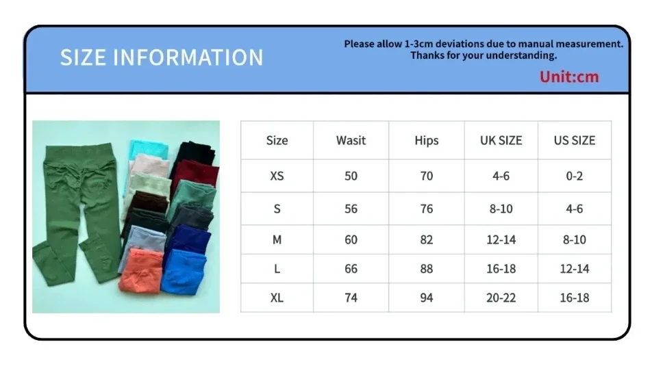 Pericic Gym Leggings Damen Nahtlose Yoga-Hose Hohe Taille Niedrig Geripptes Band Fitness-Leggings Schweißableitende Workout-Tights – Detail 6