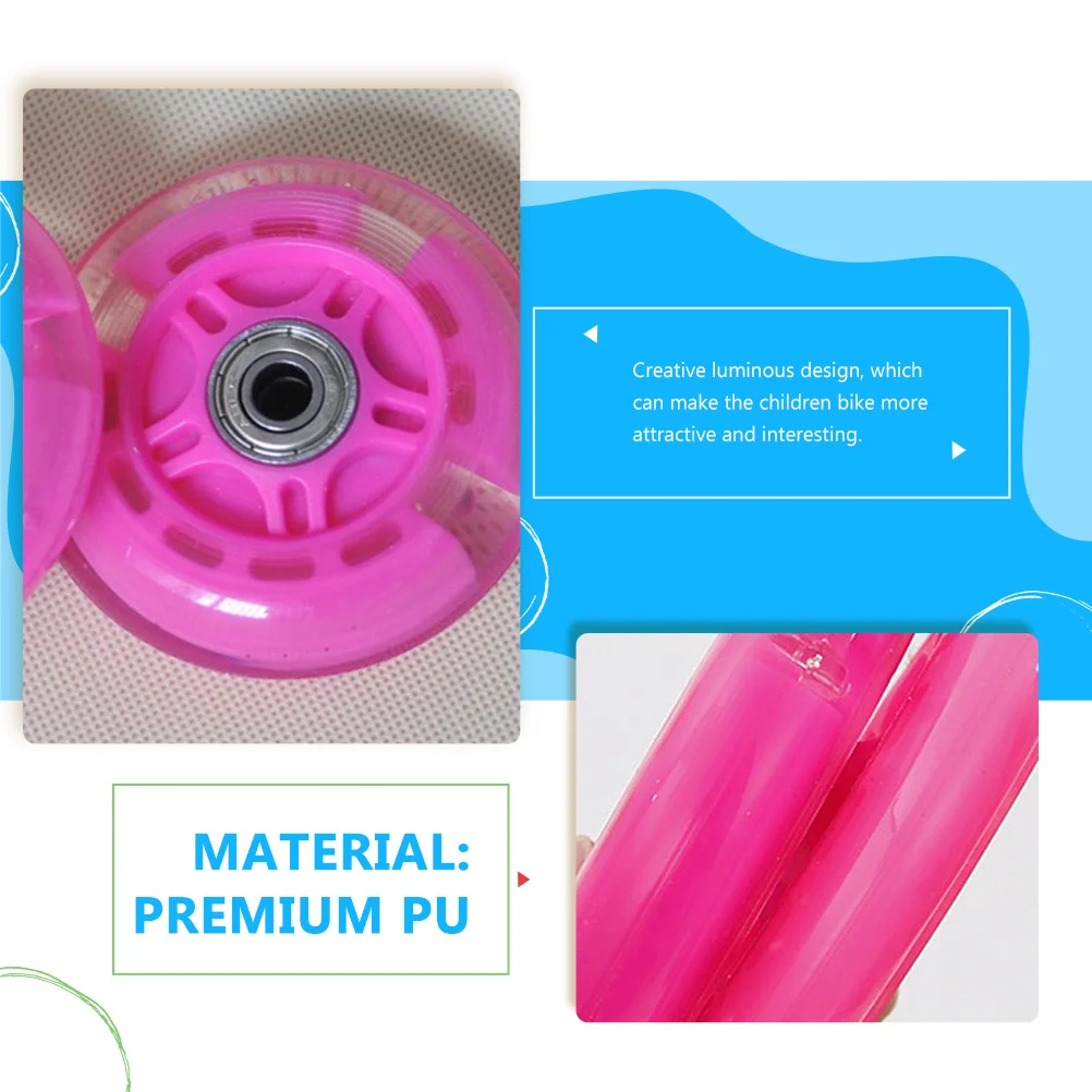 

2Pcs Children Bike Balance Wheels Luminous Mute Training Wheels Quick Install Safe Stable Long Lasting PU Bike