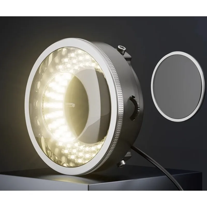 

LED Ring Light Polarizing Light Source for Microscope Anti-Glare Professional Polarized Illuminator 96LED Beads 360° Rotatable