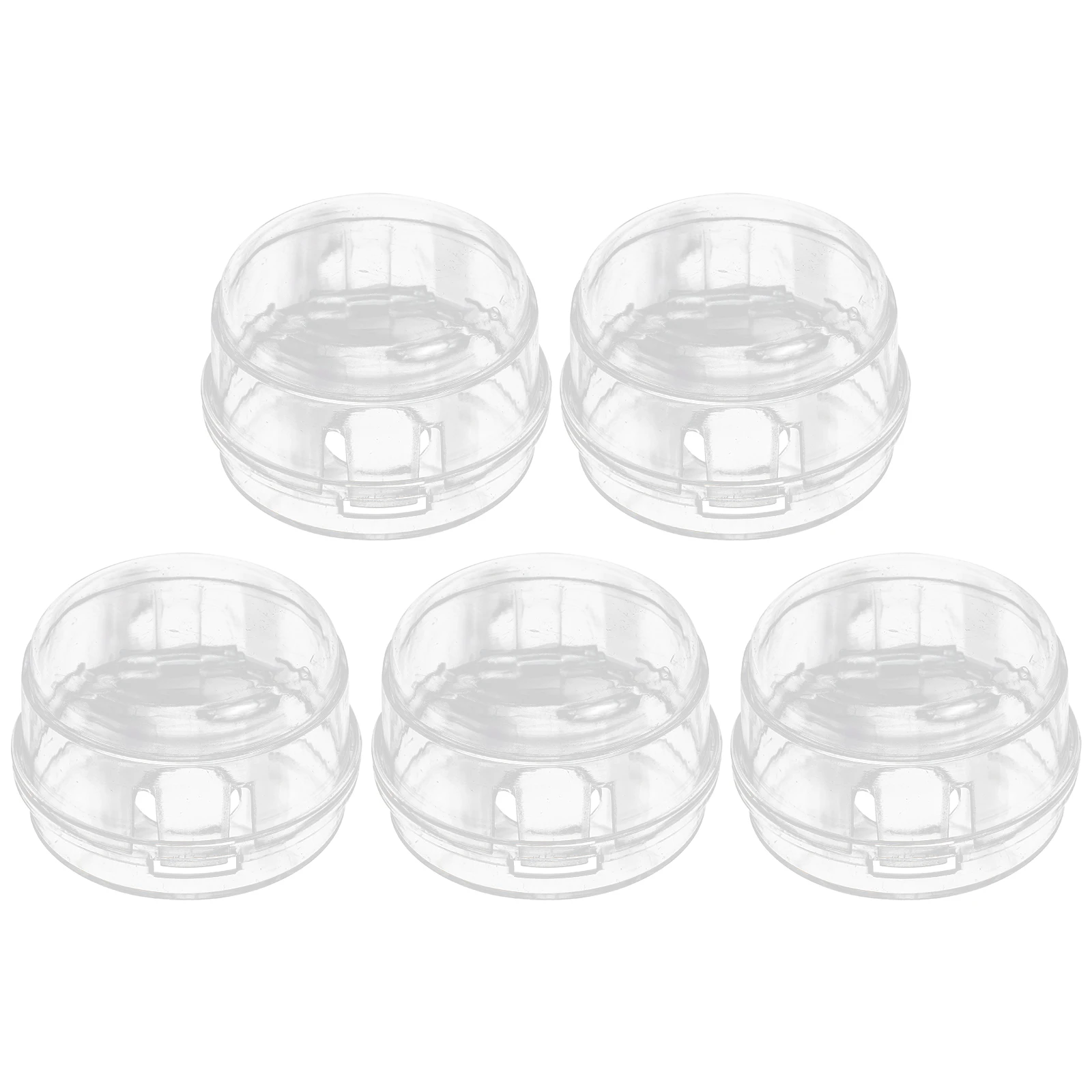 

5pcs Gas Knob Protector Stove Safety Covers Universal White Oven Baby Proof Long Lasting High Temperature