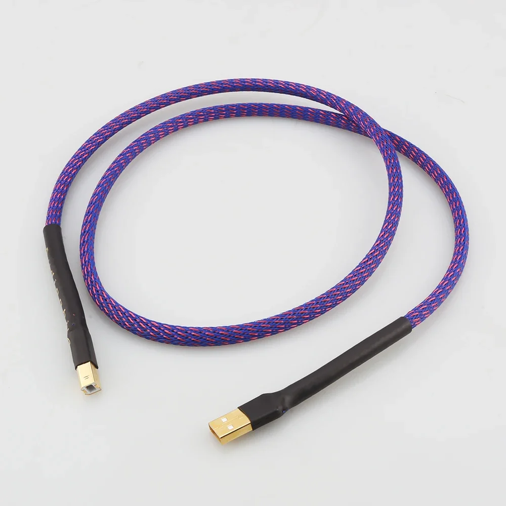 A53 Hi‑End Copper USB Audio Cable USB A to B, High Fidelity DAC Data Cable for HiFi System Amplifier