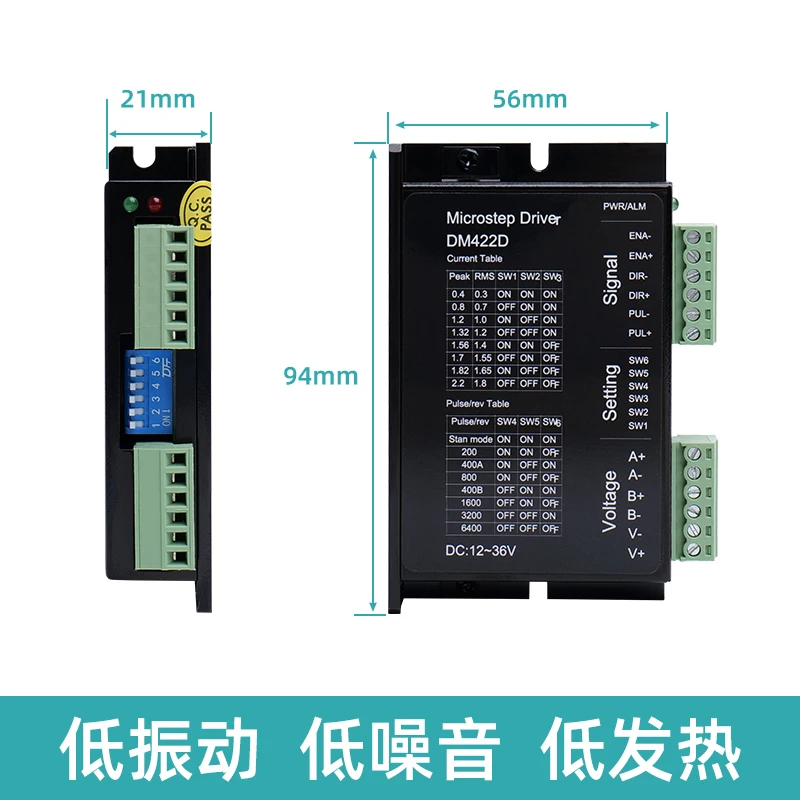 42 Stepper Motor Driver Hybrid Two-Phase Digital DM422 Driver Board DC12-36V DC 2.5A