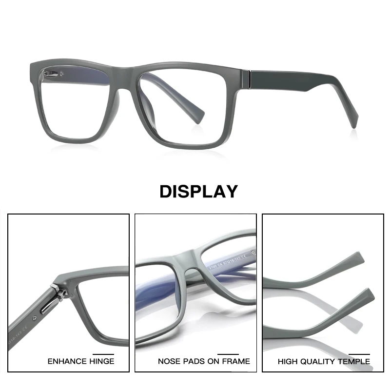 SZTZX Men  Fashion Sports Reading Glasses Anti  Blue Light Outdoor Photochromic Myopia Prescription Optical Glasses Large Frame