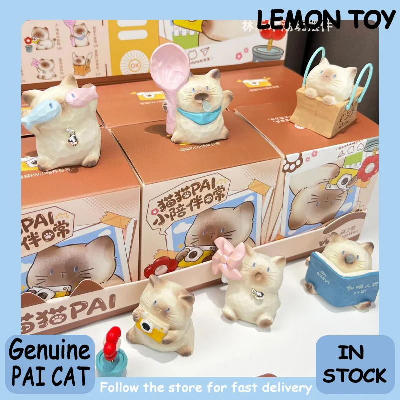 

Cat Pai Accompanying Daily Life Series Blind Box Cute Figurine Collection Desktop Ornament Fashion Trend Surprise Gift Girl