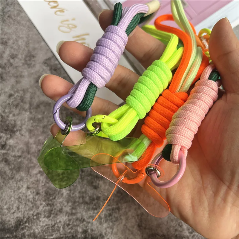 Cellphone Wrist Strap With Keyring Rope for Mobile Strap Pendant Contrasting Colors Telephone Laniere Universal Bag Lanyard image 5